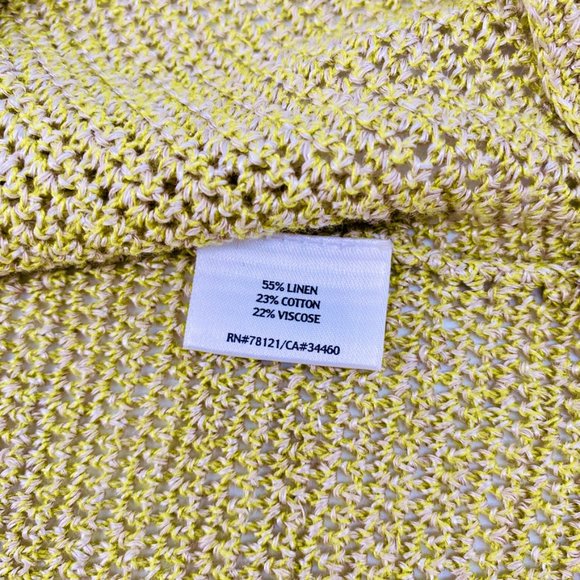 Eileen Fisher Linen Knit Short Sleeve Cardigan - Picture 6 of 9